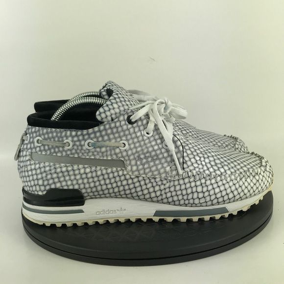 Adidas Consortium White/Black Athletic Running Shoes 022317 Men’s Size 9 - Picture 4 of 12